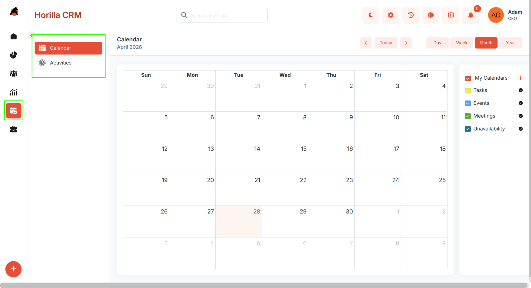 schedule