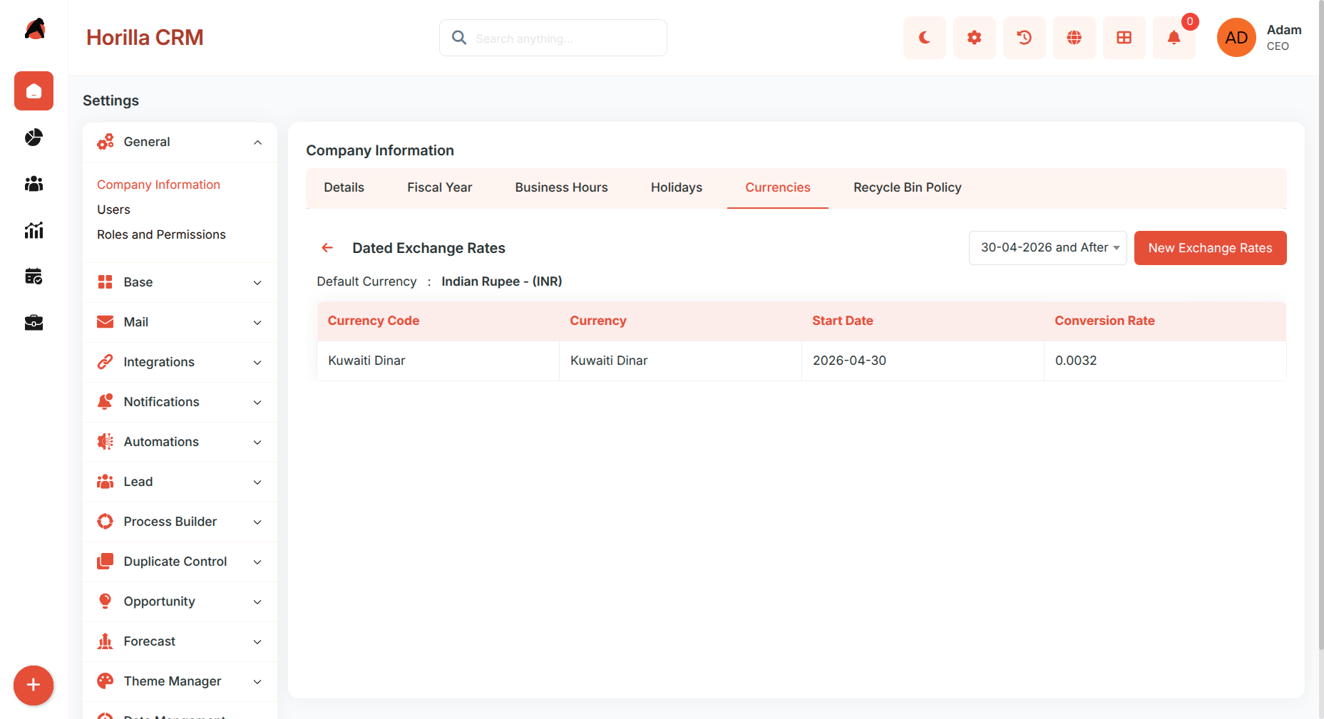 company info